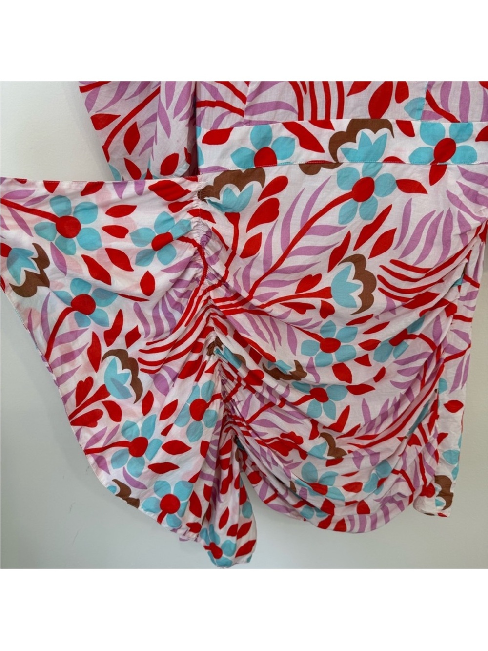 RHODE Pia Mini Dress Lago Vine Pink Red Floral 4 NWOT - Picture 16 of 16
